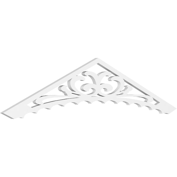 Ekena Millwork Pitch Genova Architectural Grade PVC Gable Pediment, 60"W x 12 1/2"H x 1"P (5/12) GPP060X013X100GEN - main